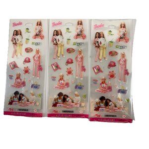 Barbie Vintage Stickers Lot Of 3 6 Sheets Total Hallmark Mattel Sealed 2004